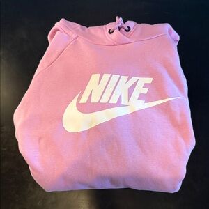 Nike Pink Pullover Hoodie with White Swoosh
